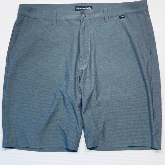 Travis Mathew Sand Harbor Performance Golf Shorts Mens Size 38 Heather Dark Grey - Picture 1 of 6